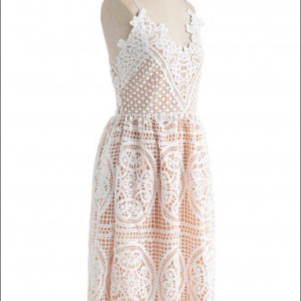 White crochet dress